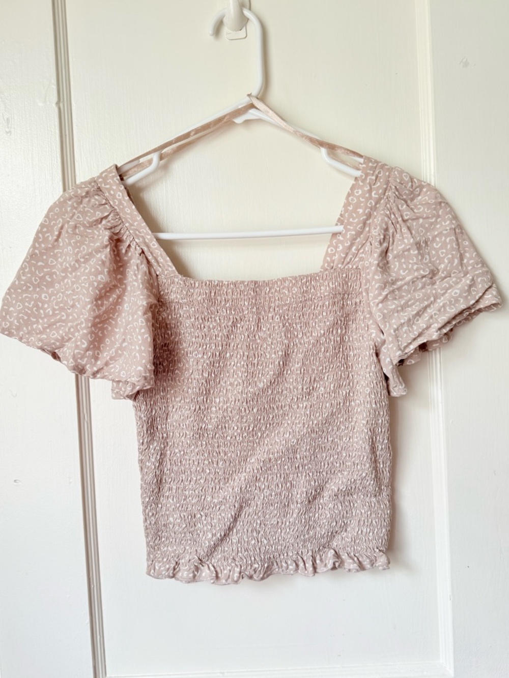 Japna leopard square neck top